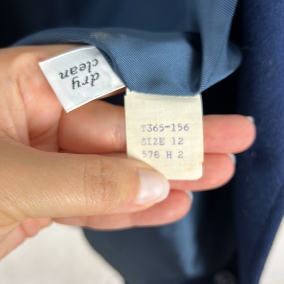 Pendleton Vintage 100% Wool Blazer Jacket Navy Blue Academia Classic Career - Picture 6 of 12